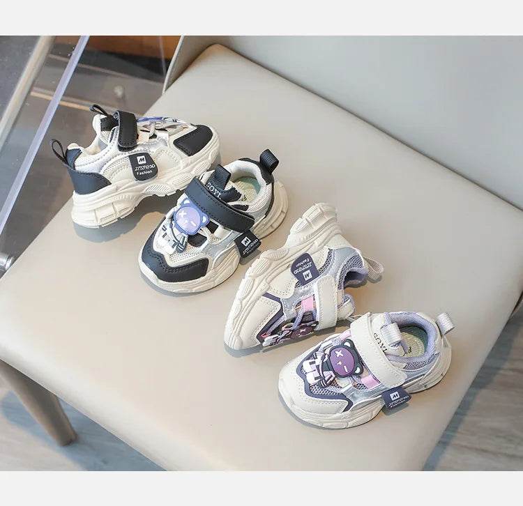 Stylish Breathable Sneakers for Kids - Non-slip Casual Walking Shoes with Animal Prints - ToylandEU