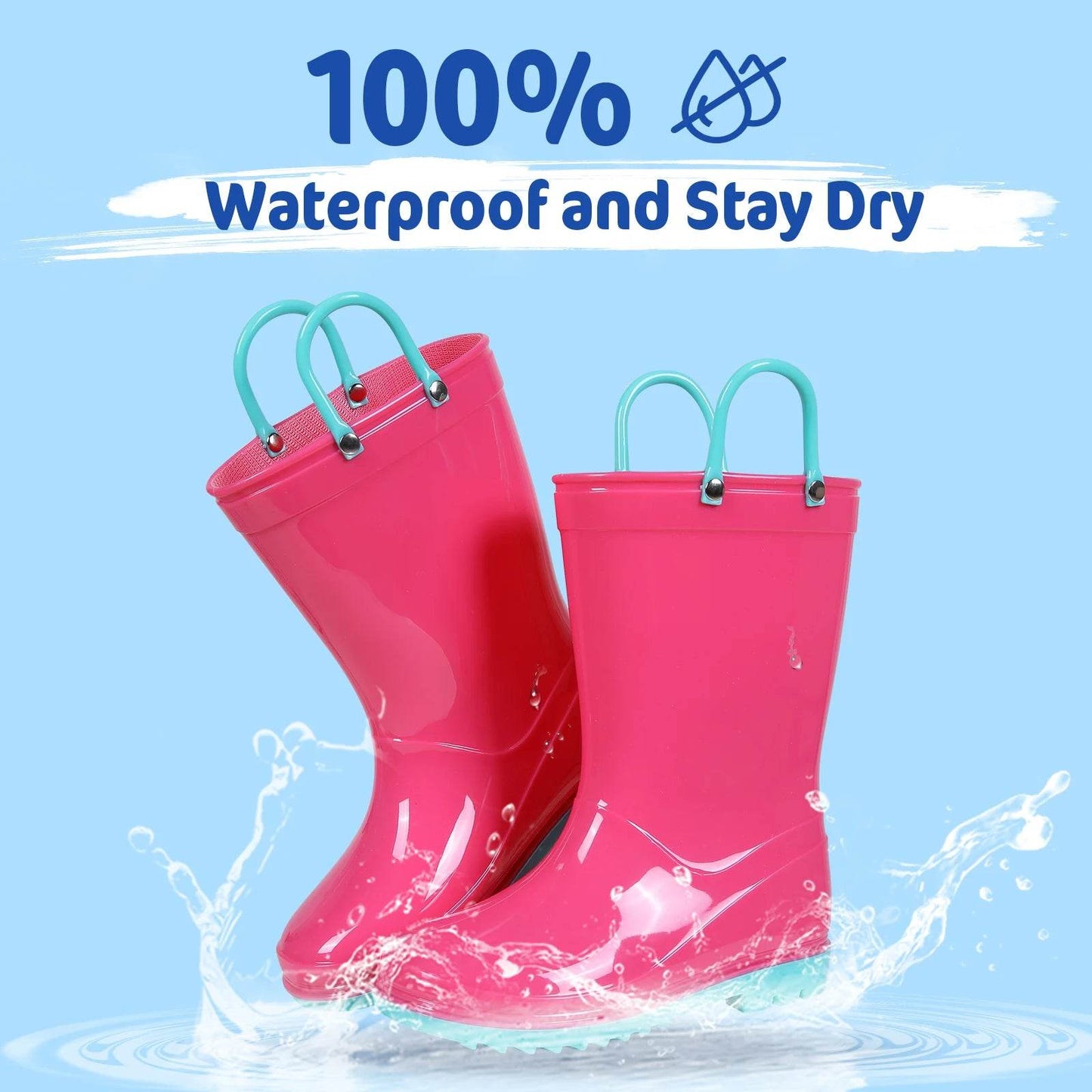 Stylish Children's Rain Boots with Cute Cartoon Design for Boys and Girls Waterproof and Breathable Rubber Footwear - ToylandEU