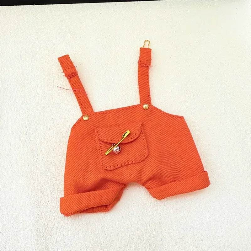 Stylish Doll Accessories Set for Labubu 17cm Doll Featuring Summer Overalls and Straw Hat Labubu - ToylandEU