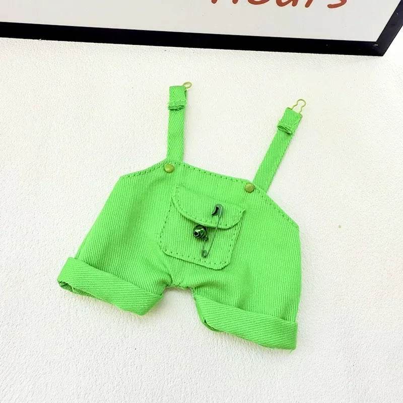 Stylish Doll Accessories Set for Labubu 17cm Doll Featuring Summer Overalls and Straw Hat Labubu - ToylandEU