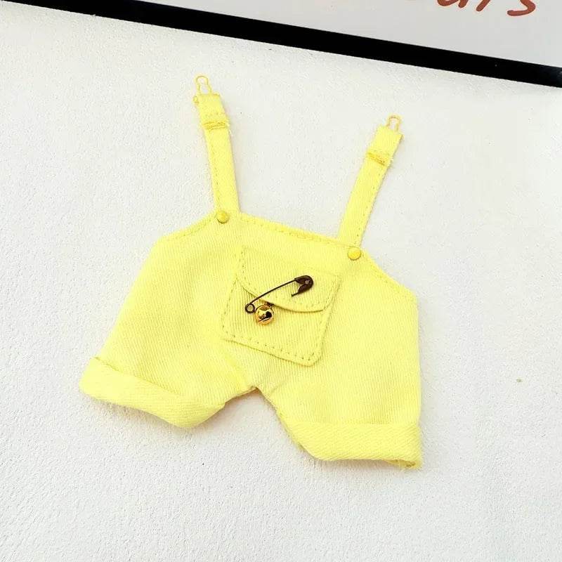 Stylish Doll Accessories Set for Labubu 17cm Doll Featuring Summer Overalls and Straw Hat Labubu - ToylandEU