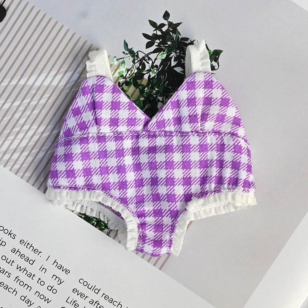 Stylish Doll Swimwear Set with Sunglasses for 15 to 17cm Ropa Labubu Dolls Ideal for Beach and Summer Play Labubu - ToylandEU