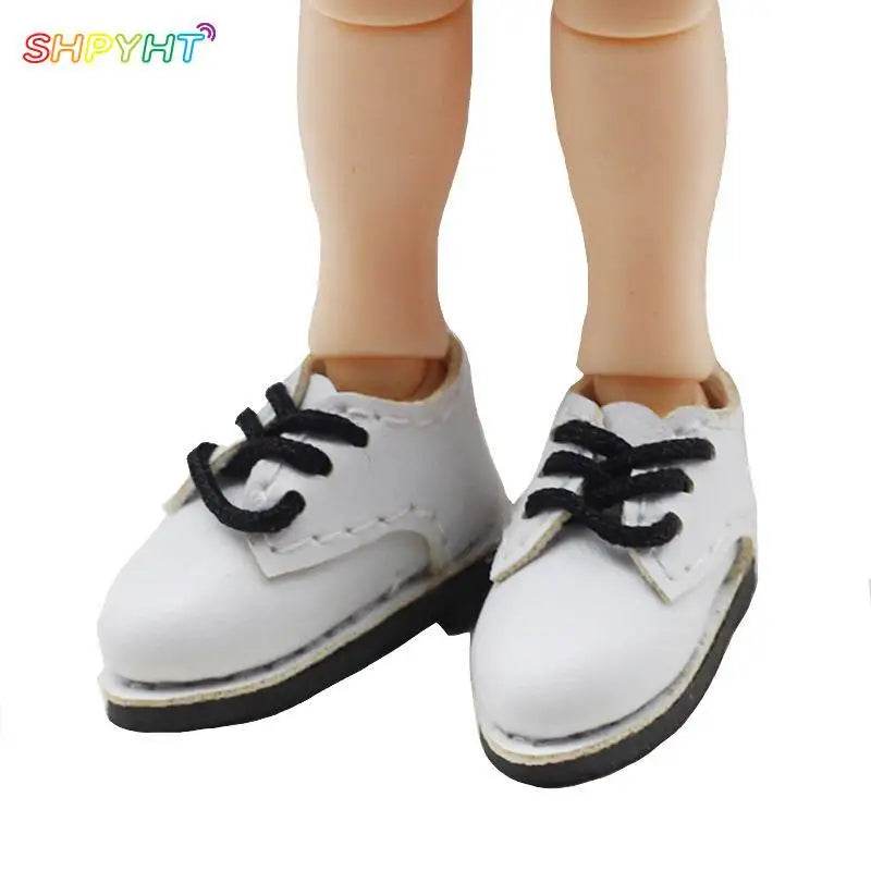 Stylish Handcrafted Faux Leather Shoes for 1/12 Scale BJD Dolls - ToylandEU