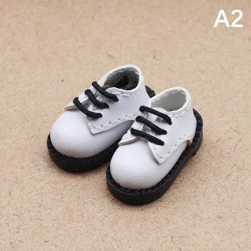 Stylish Handcrafted Faux Leather Shoes for 1/12 Scale BJD Dolls - ToylandEU