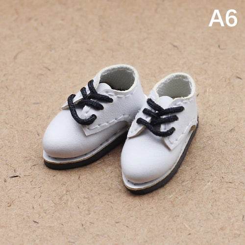Stylish Handcrafted Faux Leather Shoes for 1/12 Scale BJD Dolls - ToylandEU