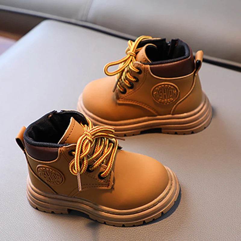 Stylish Kids Ankle Boots 2025 - Casual Little Yellow Winter Shoes for Boys and Girls - ToylandEU