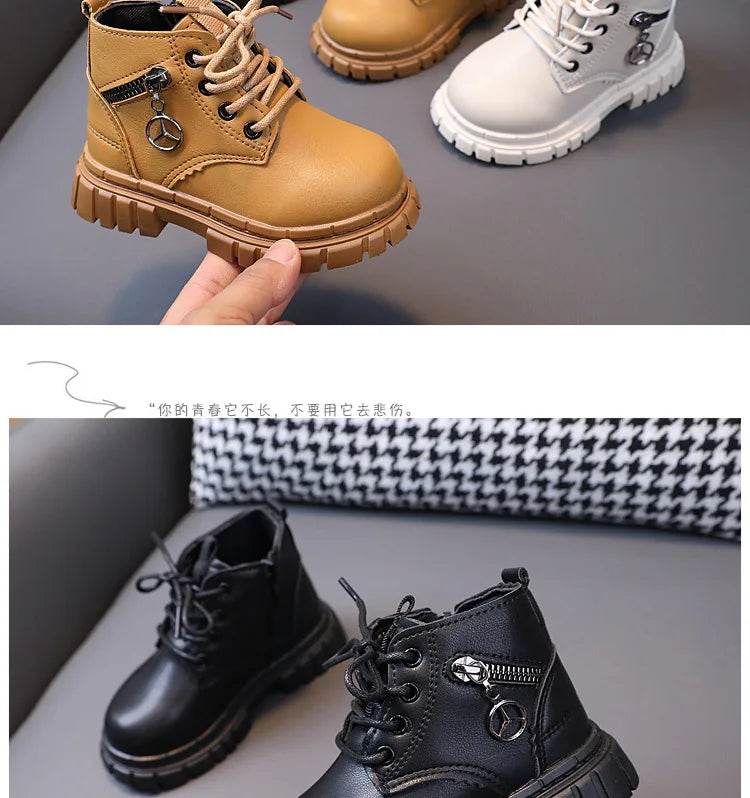Stylish Kids Ankle Boots - Comfortable Leather Snow & Sports Shoes for Boys and Girls - ToylandEU