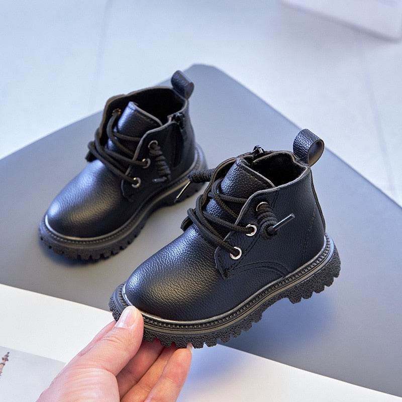 Stylish Leather Ankle Boots for Babies - Unisex Toddler Fashion Footwear - ToylandEU