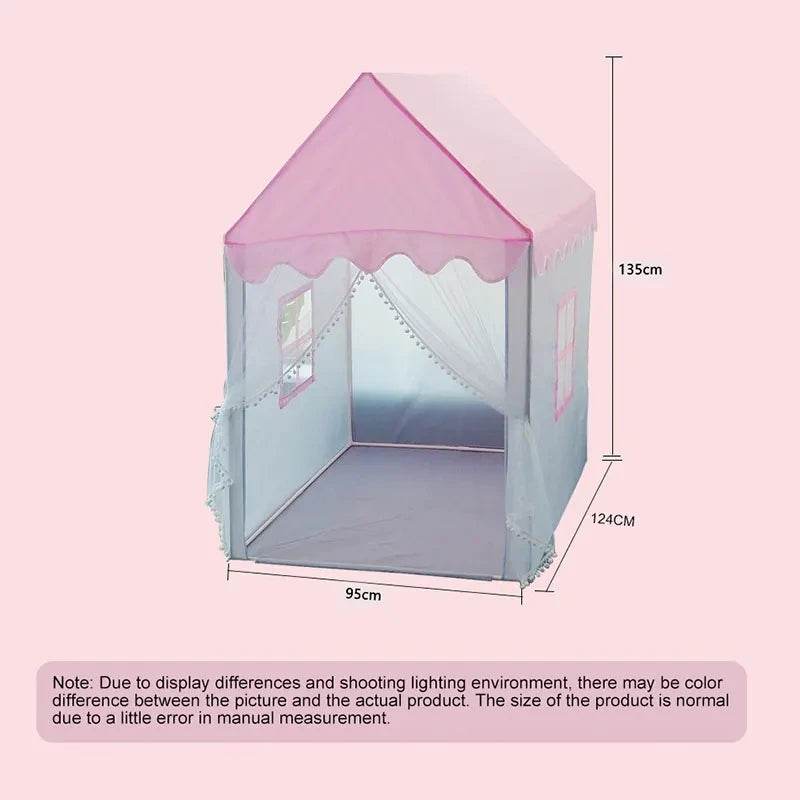 Stylish Pink Kids Indoor Tent Foldable Portable For Girls - ToylandEU