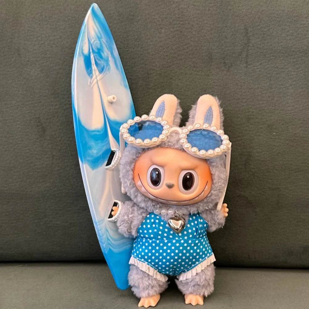 Stylish Summer Bikini Set for 15-17cm Labubu Dolls with Trendy Sunglasses for Fashionable Playtime Accessories Labubu - ToylandEU