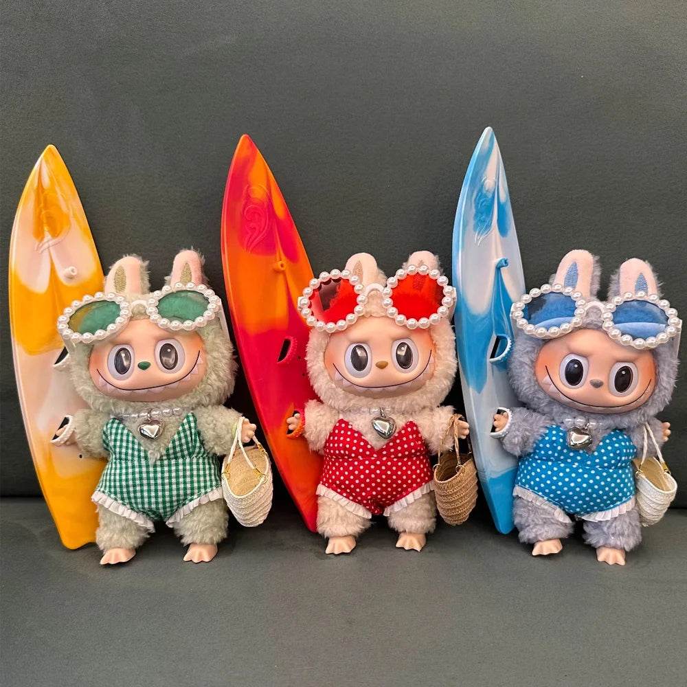 Stylish Summer Bikini Set for 15-17cm Labubu Dolls with Trendy Sunglasses for Fashionable Playtime Accessories Labubu - ToylandEU