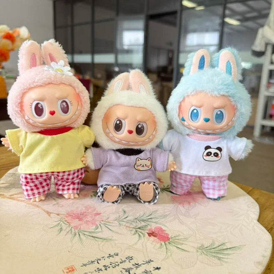 Stylish Summer Outfit Set for Dolls Labubu Featuring Short Sleeves and Shorts Ideal for Unisex Playtime - ToylandEU