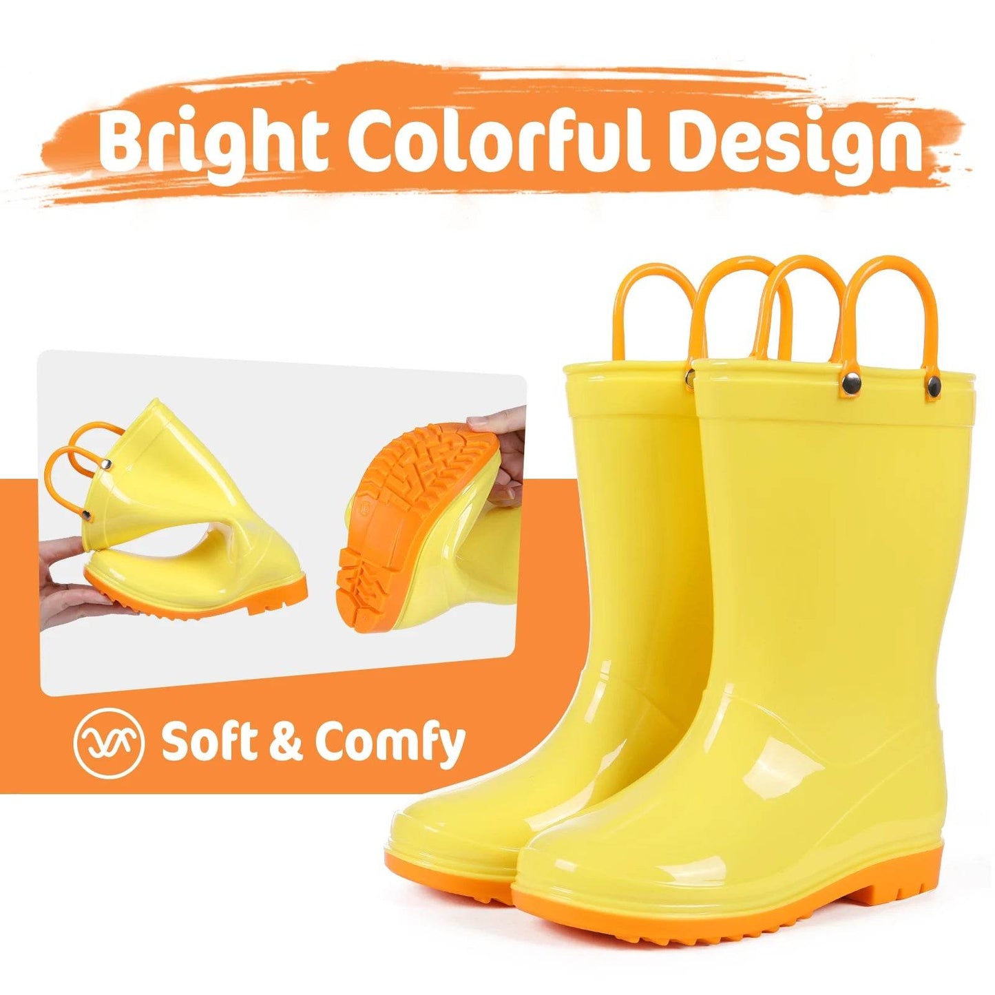 Stylish Waterproof Rain Boots for Kids with Cute Cartoon Design and Comfortable Fit - ToylandEU