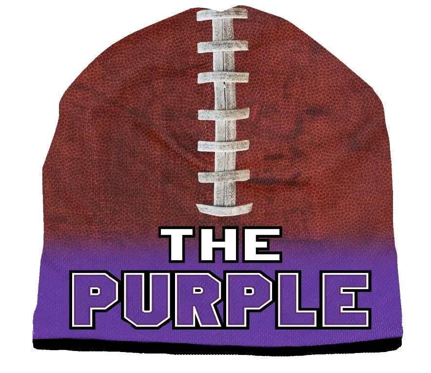  Purple Sublimated Football Beanie One Size Fits Most -  ToylandEU™