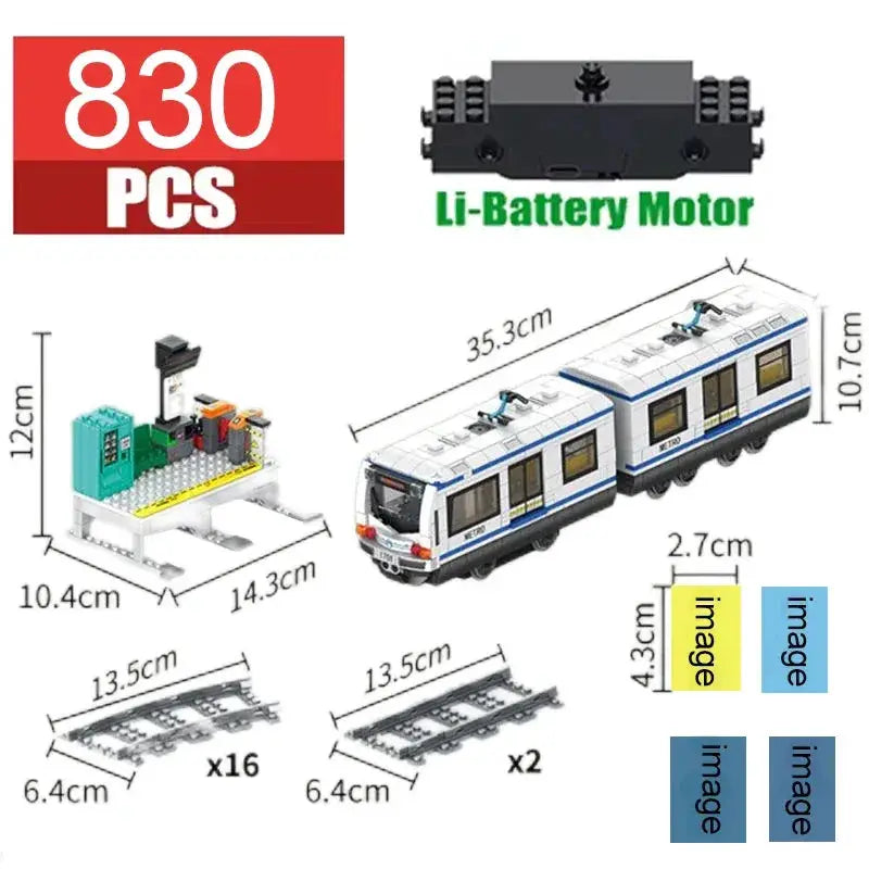 Subway Train Building Blocks Set Lego Compatible Educational Gift - ToylandEU