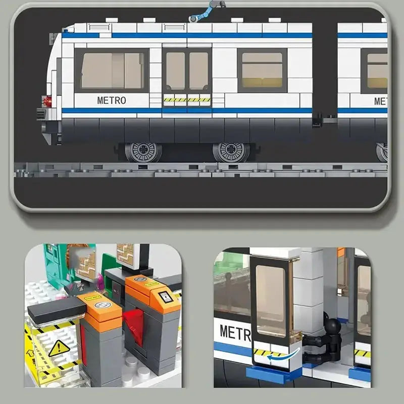 Subway Train Building Blocks Set Lego Compatible Educational Gift - ToylandEU