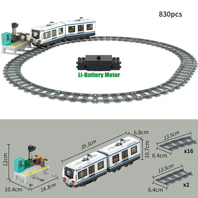 Subway Train Building Blocks Set Lego Compatible Educational Gift - ToylandEU
