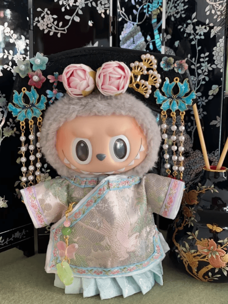 Suitable 17cm Labubu Clothing V1 Heartbeat Macaron Dress Set - ToylandEU