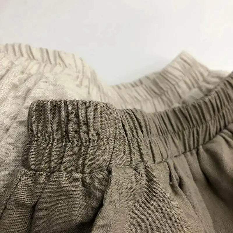 Summer Baby Cotton Linen Shorts Kids Boy Girl Leisure Breathable - ToylandEU