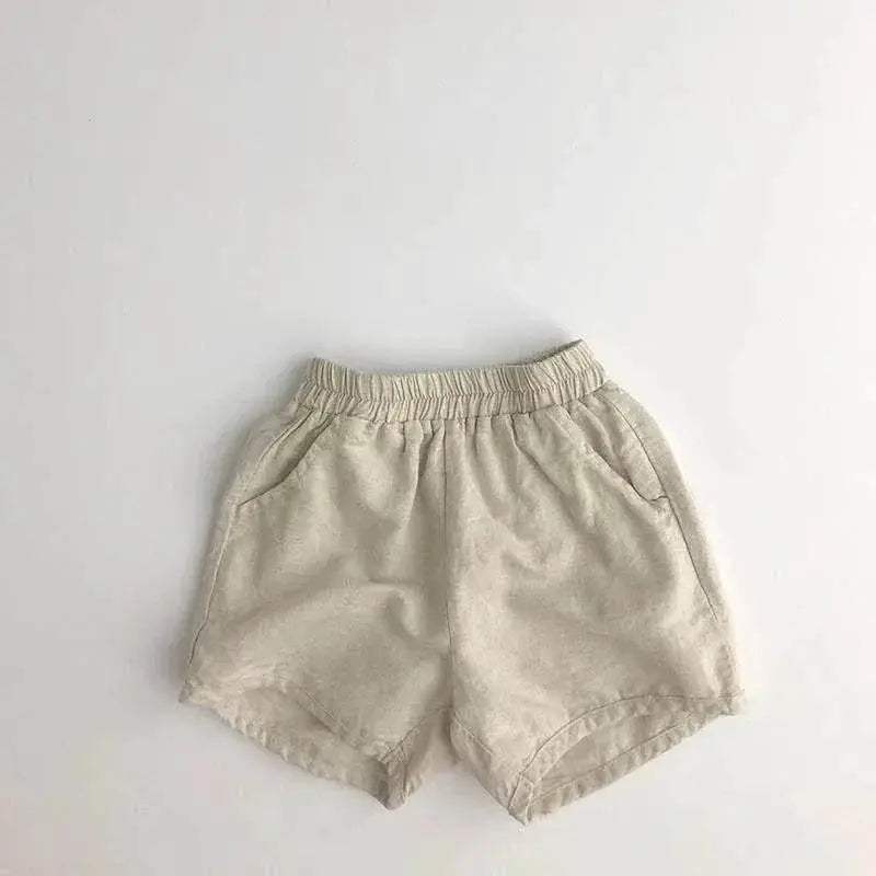 Summer Baby Cotton Linen Shorts Kids Boy Girl Leisure Breathable - ToylandEU