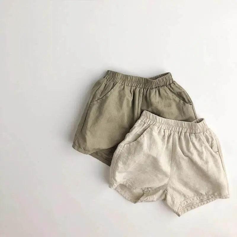  Summer Baby Cotton Linen Shorts for Kids Unisex Wear -  ToylandEU™