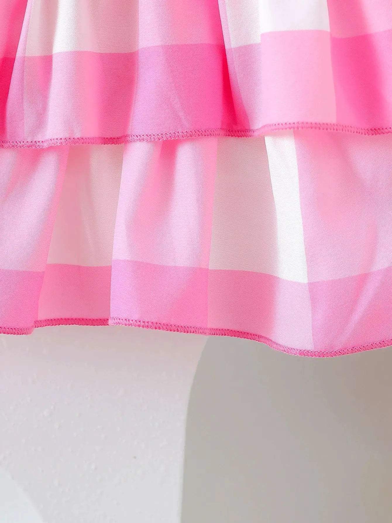 Summer Bowknot Color-Blocked Baby Girl Dress With Stretch - ToylandEU