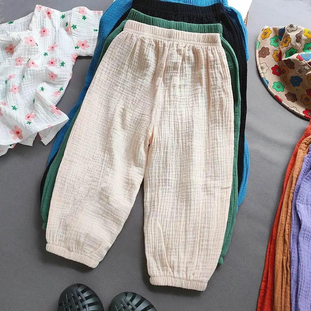 Summer Boys Girls Cotton Linen Casual Harem Pants -  ToylandEU™