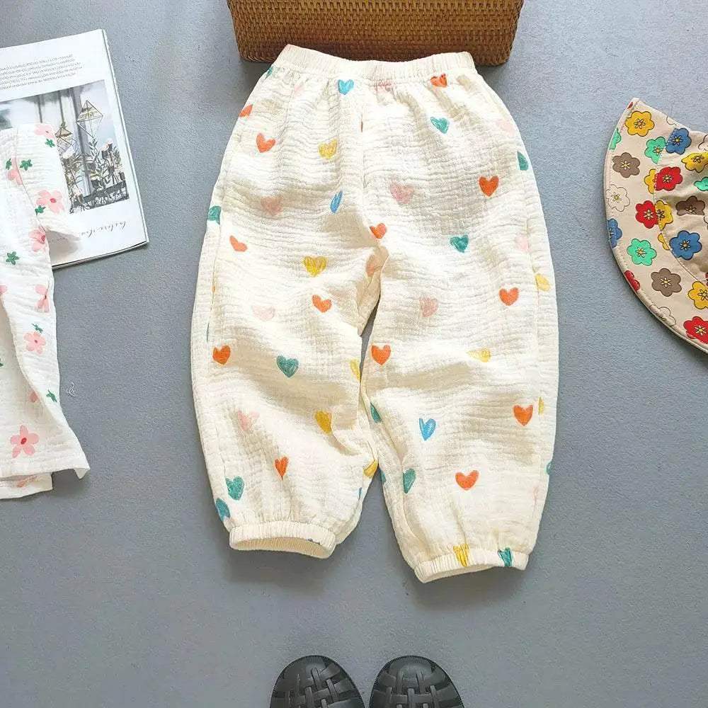 Summer Boys Girls Cotton Linen Harem Pants Casual Kids - ToylandEU
