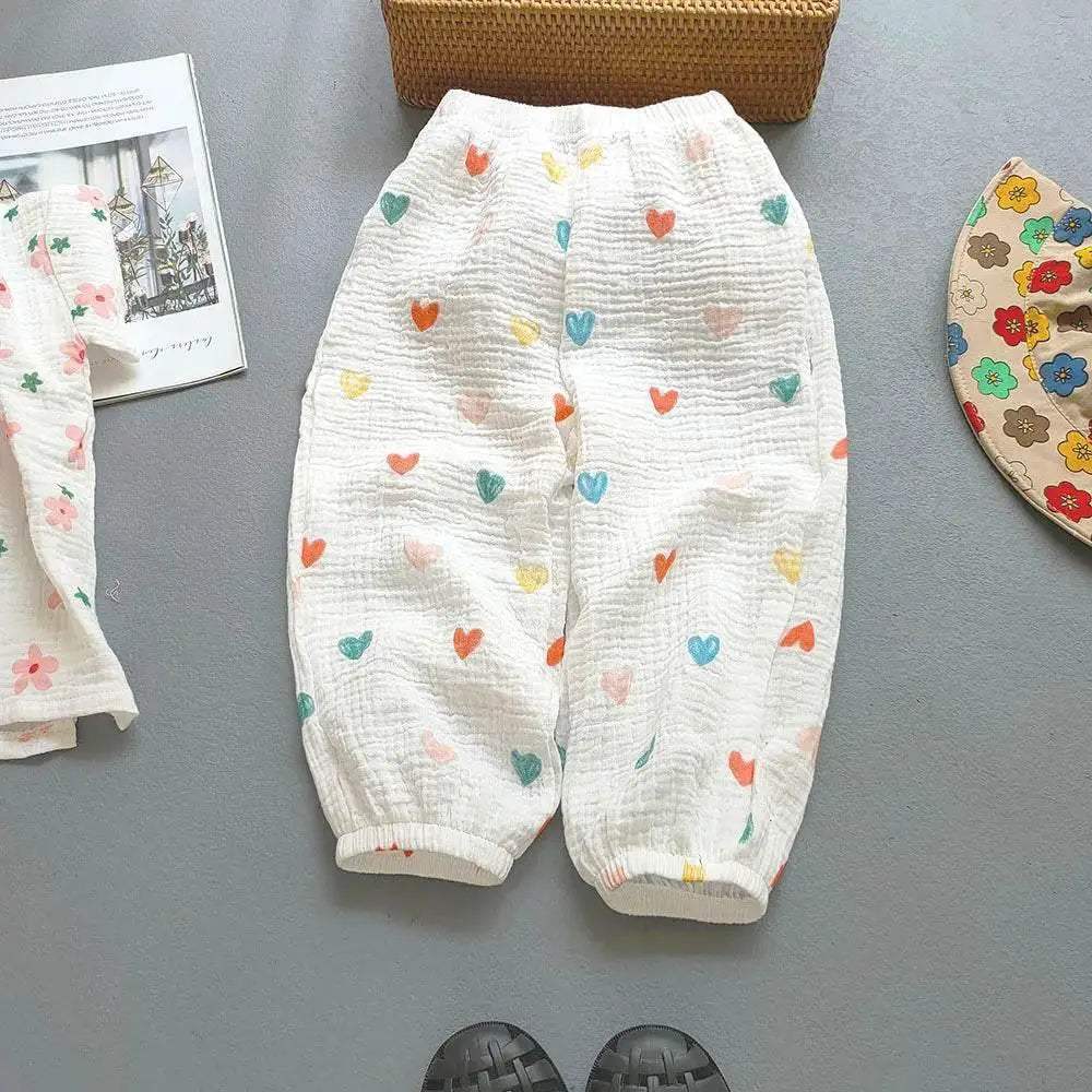 Summer Boys Girls Cotton Linen Harem Pants Casual Kids - ToylandEU