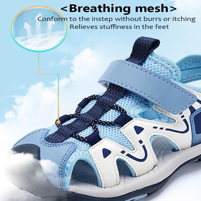 Summer Kids Beach Sandals Shoes Closed Toe Anti Bump - ToylandEU