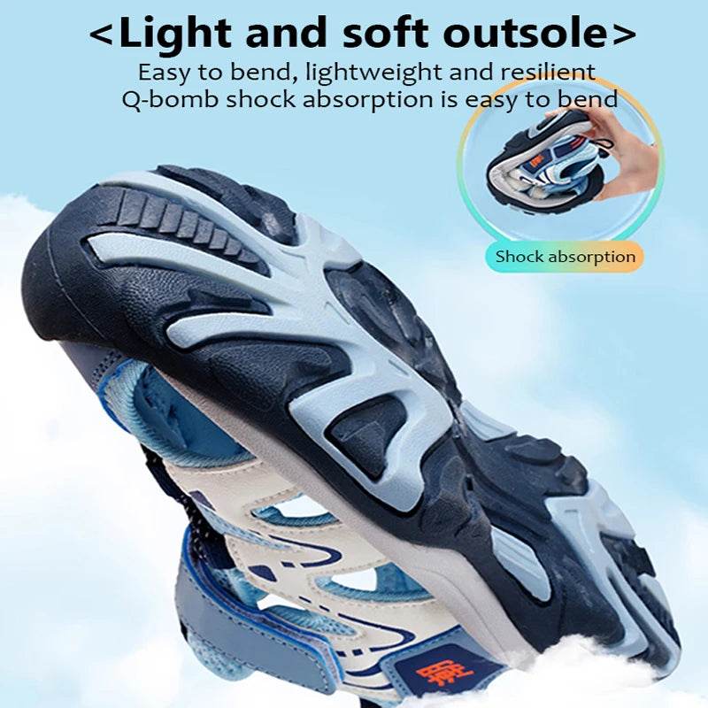 Summer Kids Beach Sandals Shoes Closed Toe Anti Bump - ToylandEU