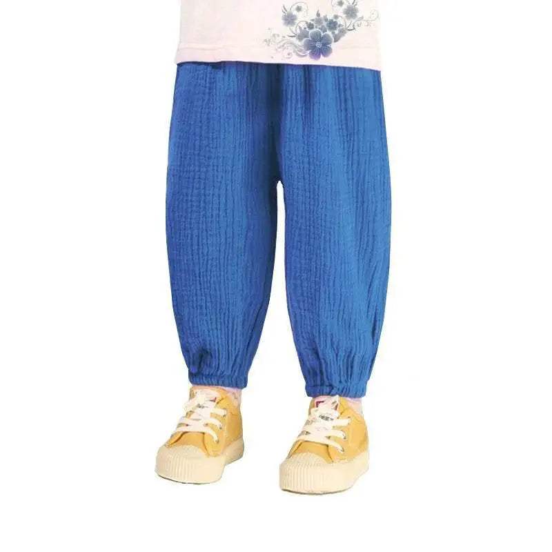Summer Korea Children Pants Casual Girls Boys Cotton Linen Harem - ToylandEU