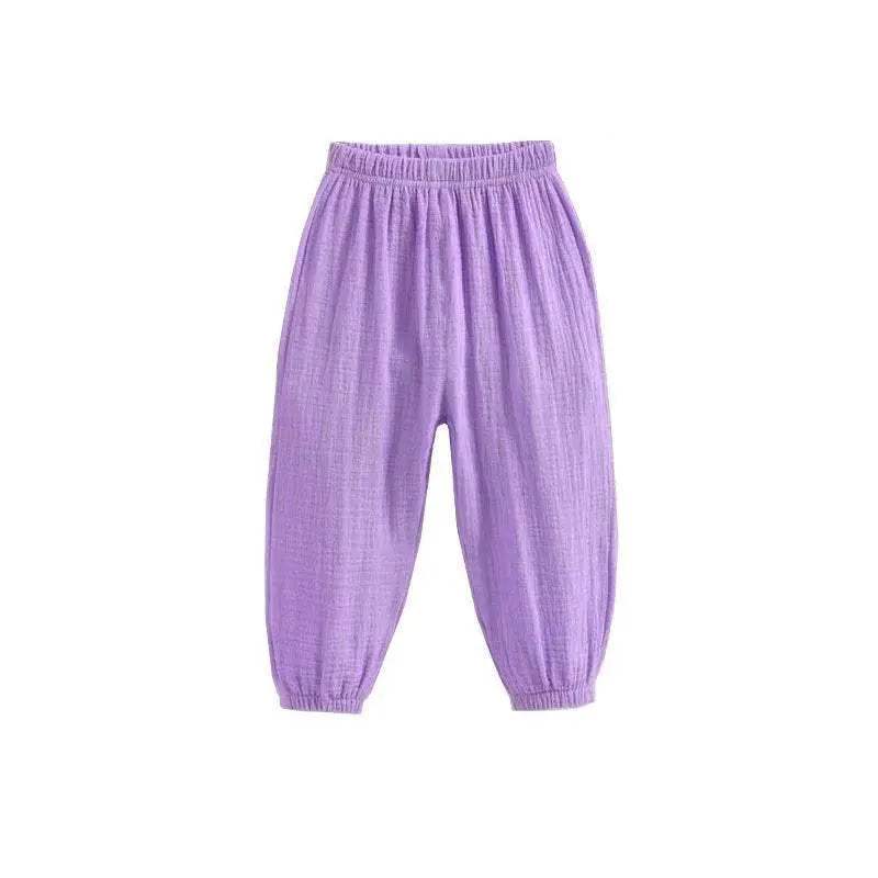 Summer Korea Children Pants Casual Girls Boys Cotton Linen Harem - ToylandEU
