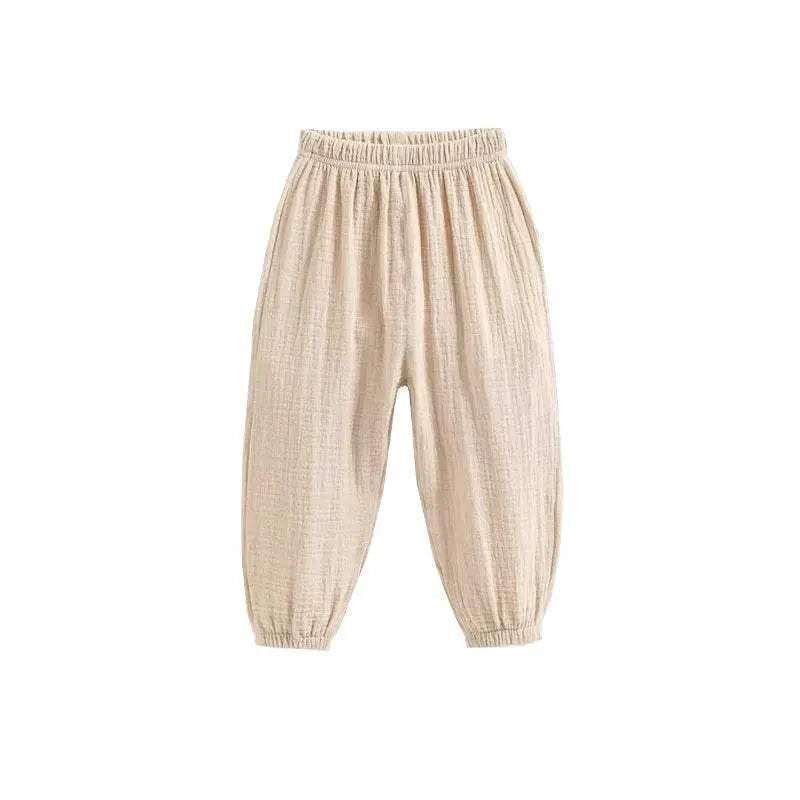 Summer Korea Children Pants Casual Girls Boys Cotton Linen Harem - ToylandEU