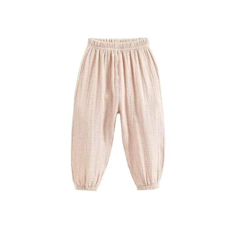 Summer Korea Children Pants Casual Girls Boys Cotton Linen Harem - ToylandEU