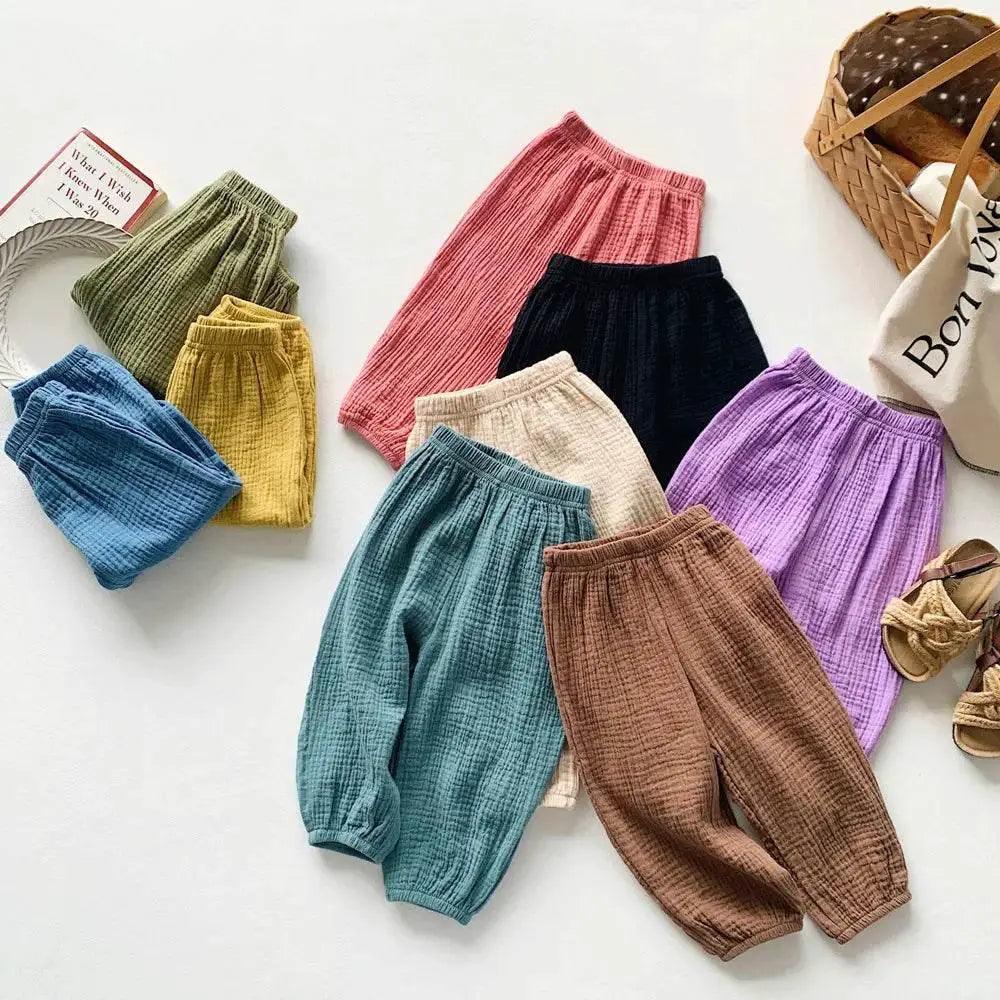  Summer Linen Kids Girls Sunscreen Casual Loose Pants -  ToylandEU™