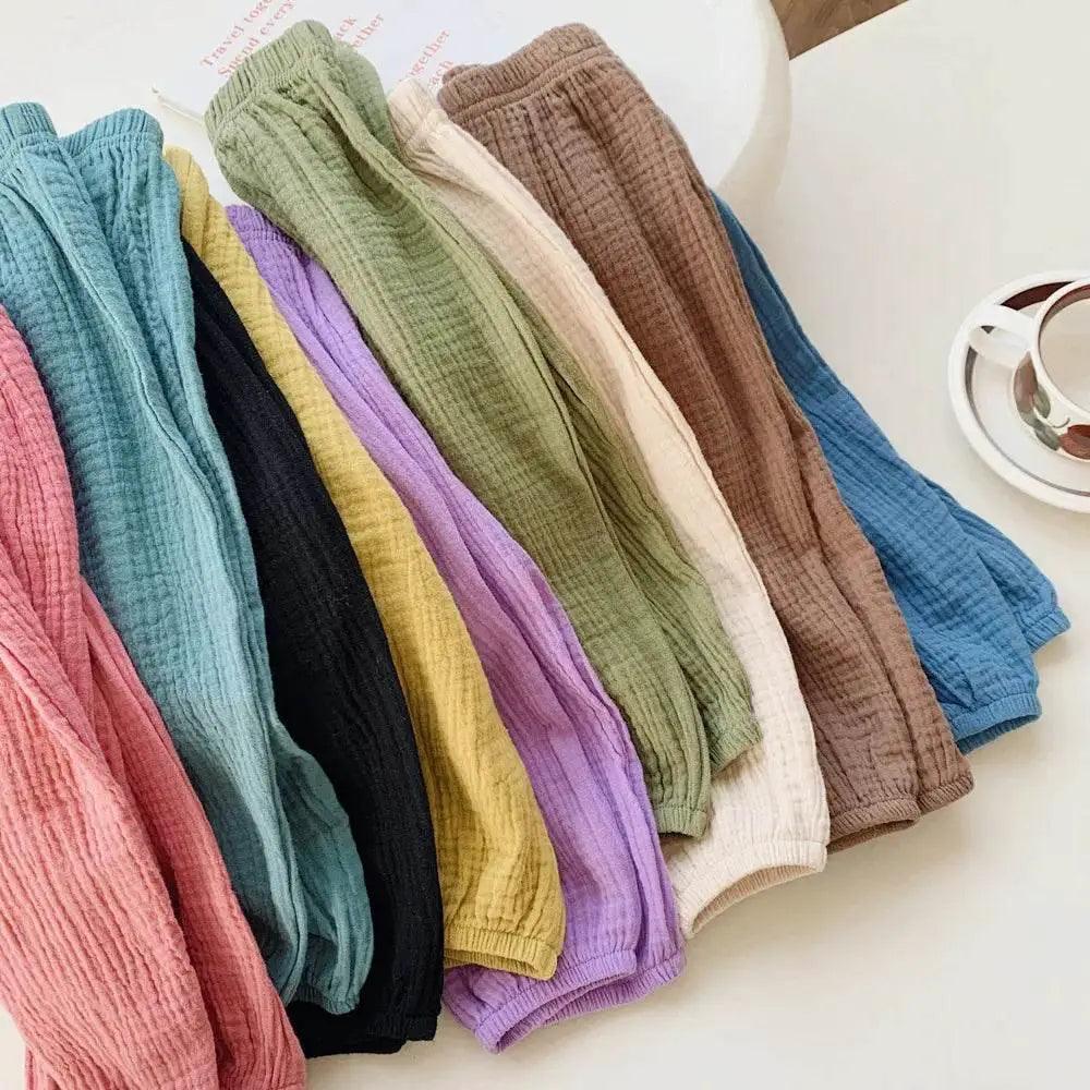  Summer Linen Kids Girls Sunscreen Casual Loose Pants -  ToylandEU™