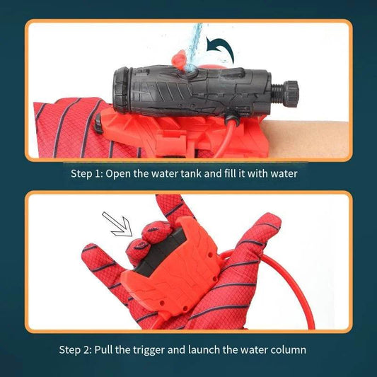 Summer New Spiderman Figure Glove Launcher Water Toy Set - ToylandEU