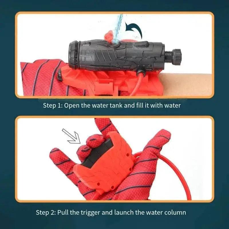  Summer New Spiderman Glove Launcher Water Toy Set -  ToylandEU™