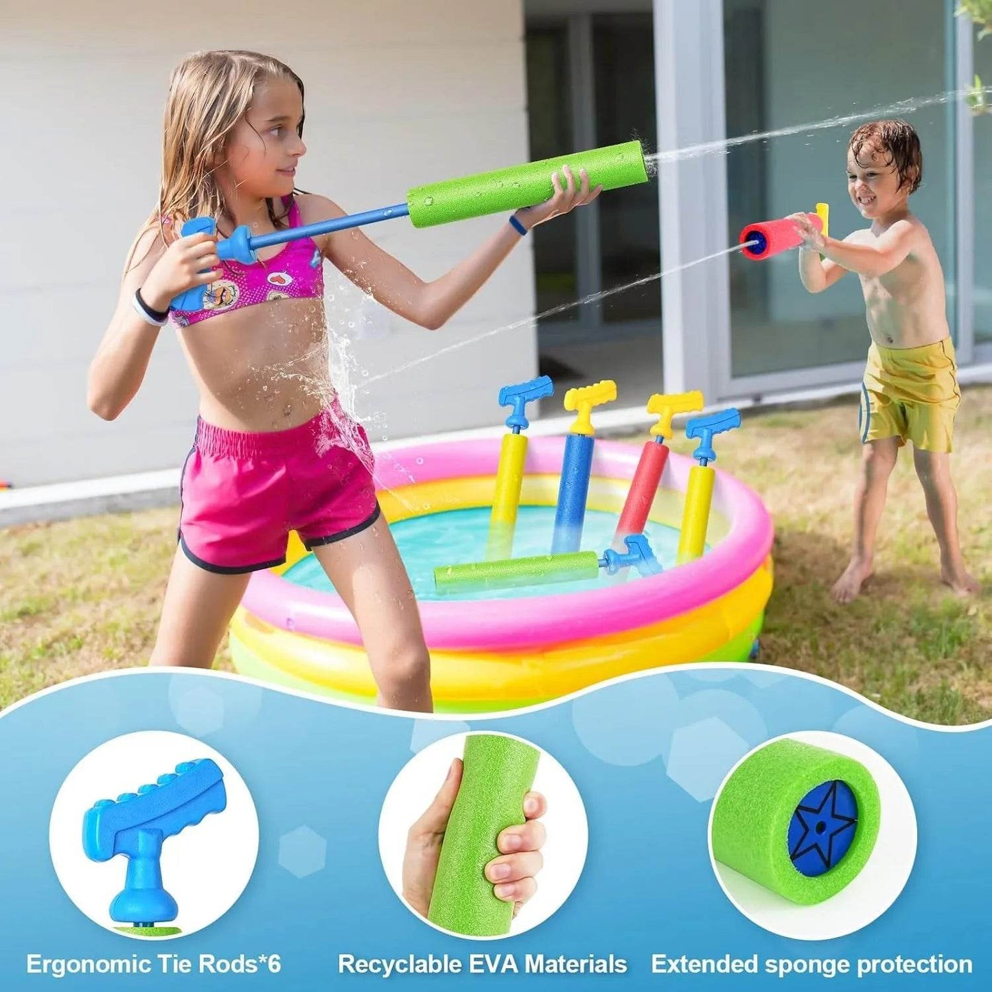 Summer Outdoor Water Guns for Kids Super Soaker Blaster - ToylandEU