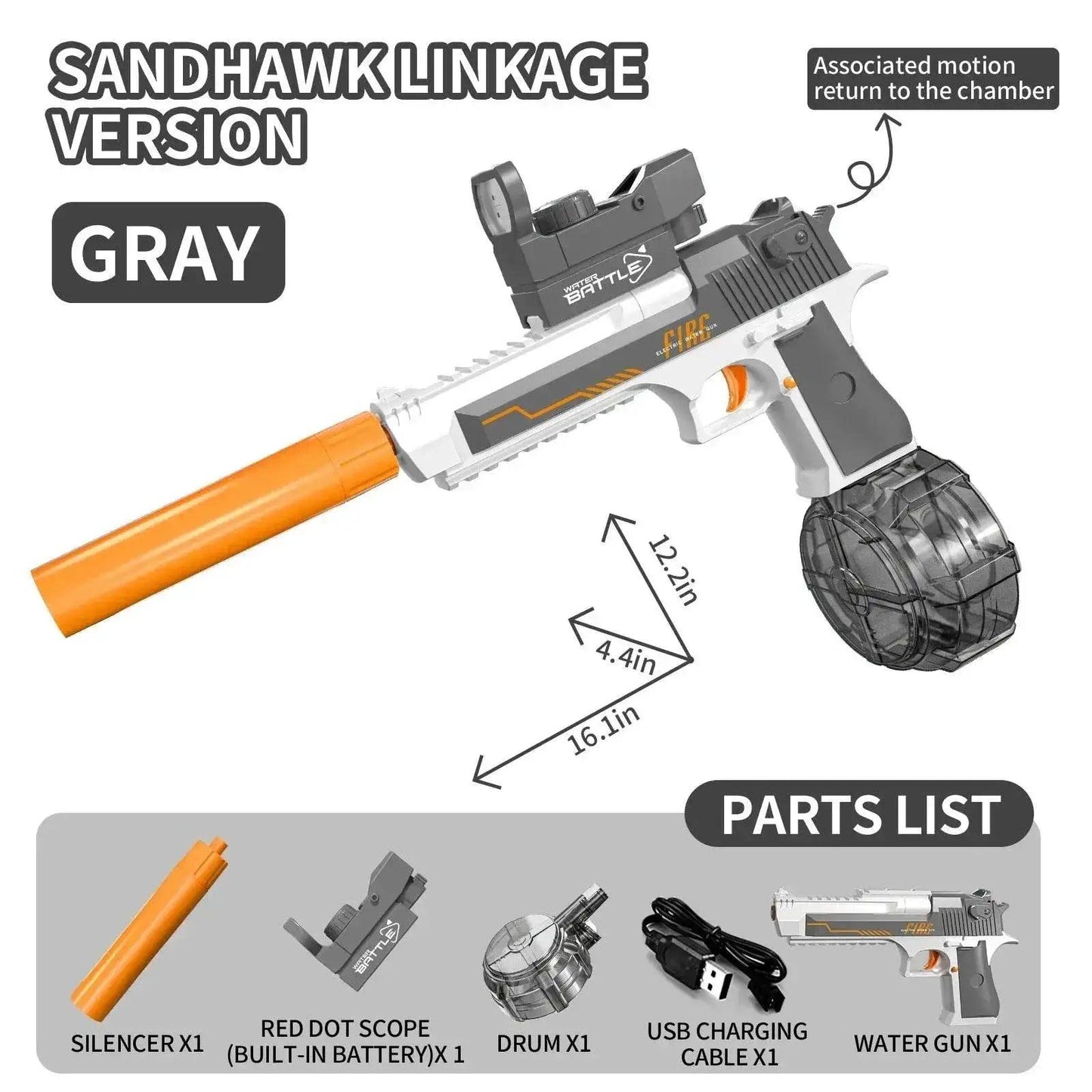  Summer Toys Desert Eagle Water Gun Full Automatic Electric -  ToylandEU™