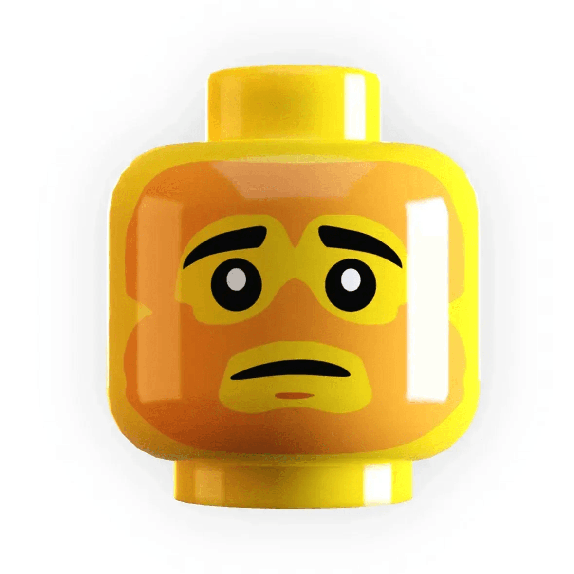 Sunburnt LEGO Figure Head, Custom Printed On Authentic LEGO Element By B3 Customs - ToylandEU