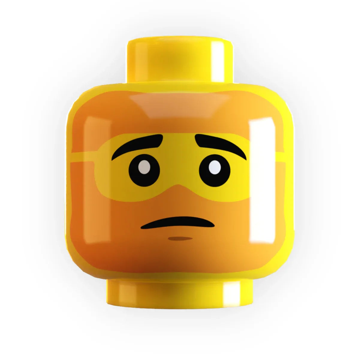 Farmers Tan LEGO Figure Head With Sunburnt Sunglasses Printed On Authentic LEGO Element - ToylandEU
