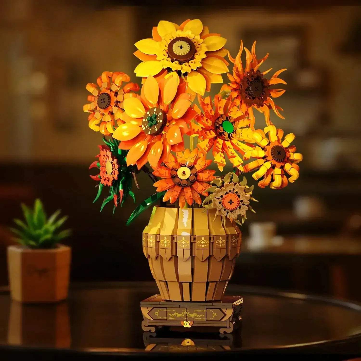 Sunflower Building Kit With Vase Base For Realistic Bloom - ToylandEU