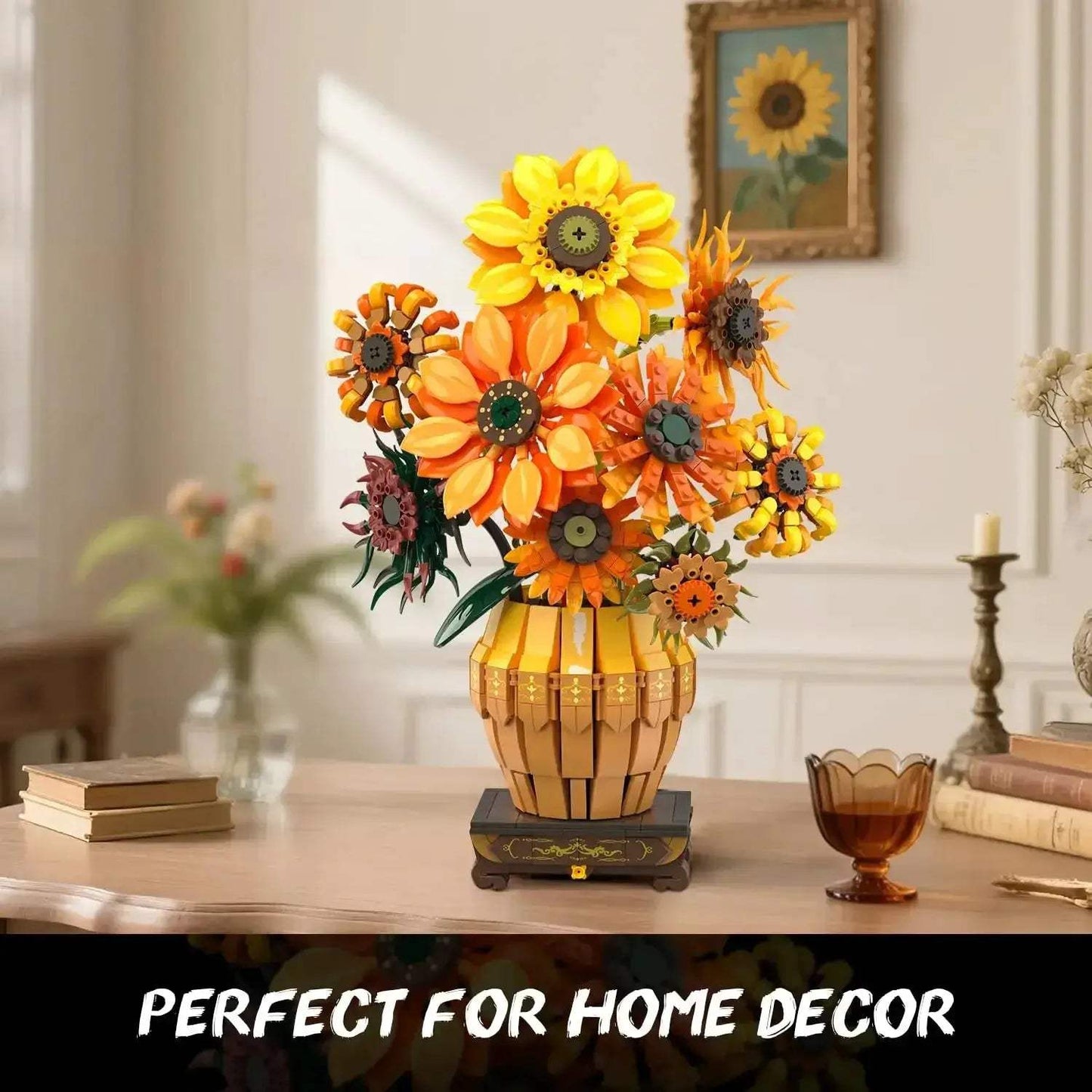 Sunflower Building Kit With Vase Base For Realistic Bloom - ToylandEU