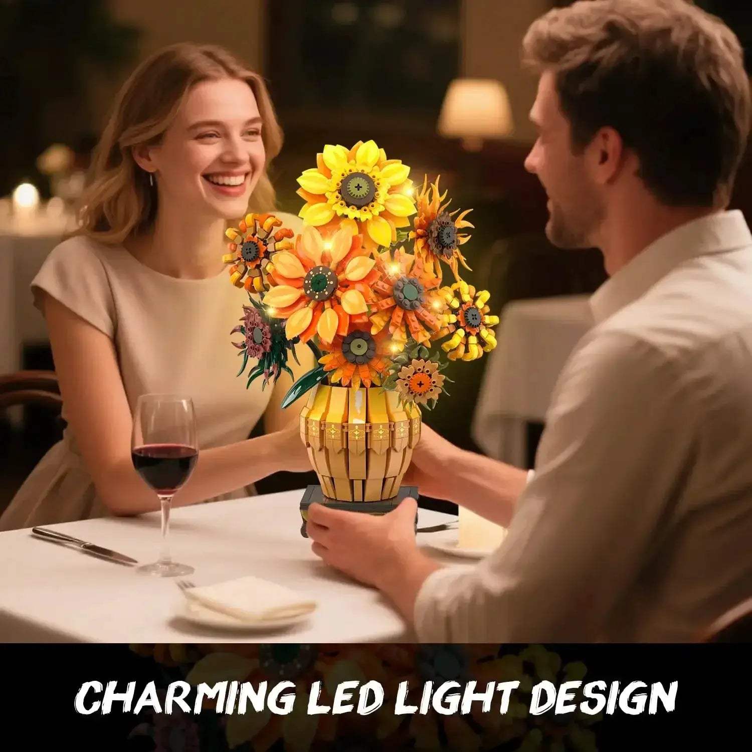 Sunflower Building Kit With Vase Base For Realistic Bloom - ToylandEU