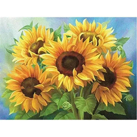  Sunflower DIY Embroidery Kit - 11CT Cross Stitch Craft Set with Cotton Thread and Printed Canvas for Home Decor -  ToylandEU™