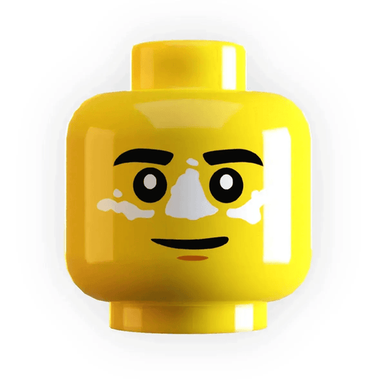 LEGO Figure Head Sunscreened Print On Authentic LEGO Element ABS Plastic Standard Figure Head B3 Customs Edition - ToylandEU