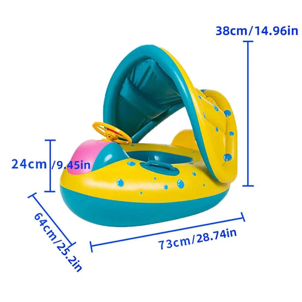  Sunshade Baby Pool Float Steering Wheel For Toddlers -  ToylandEU™