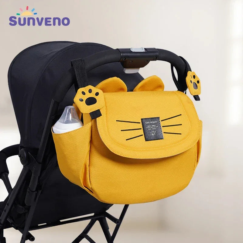 Sunveno Cat Diaper Bag Large Capacity Mommy Travel Bag Maternity Universal Baby Stroller Bags Organizer - ToylandEU